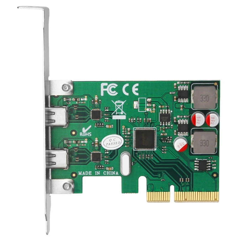 2 Port USB PCI-E X1 X16 Riser Card USB 3.1 Adapterio plokštę už Desktop PC Dropship