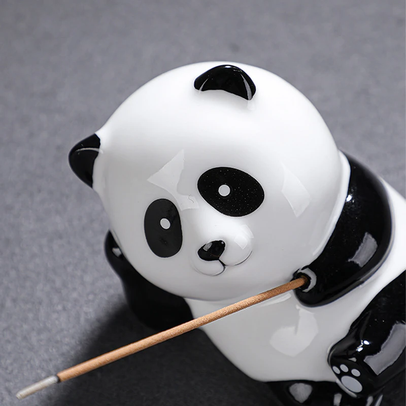 Mielas Panda Smilkalų Lazdelės Laikiklis Miniatiūrinės Figūrėlės Keramikos Stalo Puošyba Amatų Namų Biuro Arbatos Kambarį Apdaila