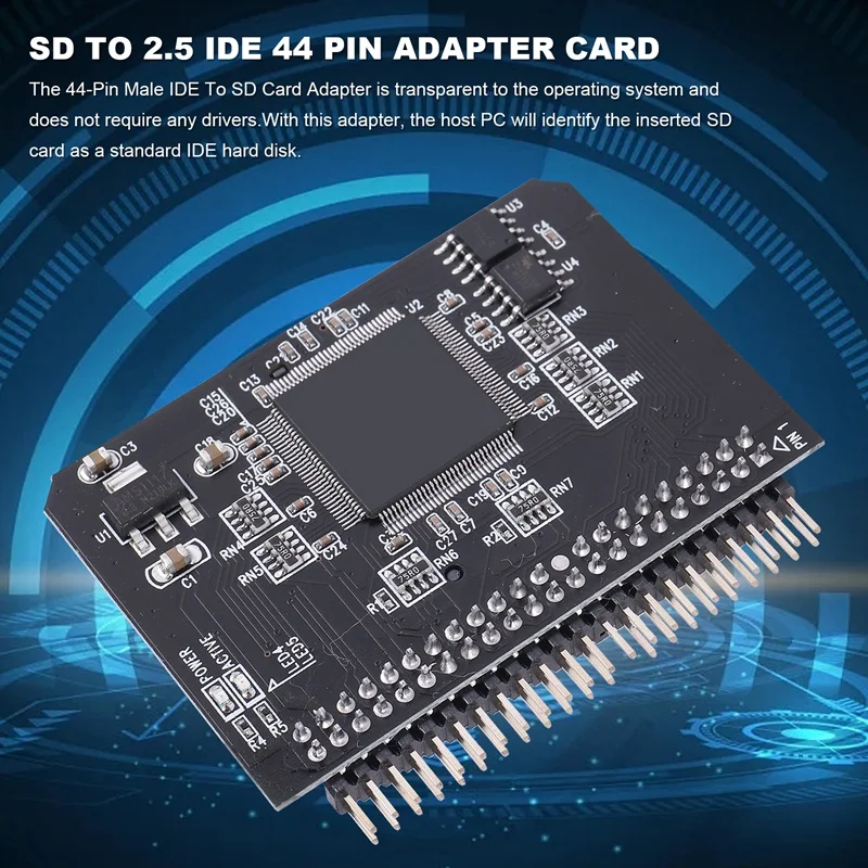 IDE SD Adapterį SD 2.5 IDE 44 Pin Adapter Kortelių 44Pin Vyrų Konverteris SDHC/SDXC/MMC Atminties Kortelės Konverteris, Skirtas Nešiojamas KOMPIUTERIS