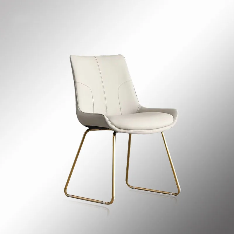 Šviesos prabangus valgomasis kėdės Namuose, modernus minimalistinio išskirtinio dizaino viešbutis Nordic drabužinė atsitiktinis atgal odos kėdė